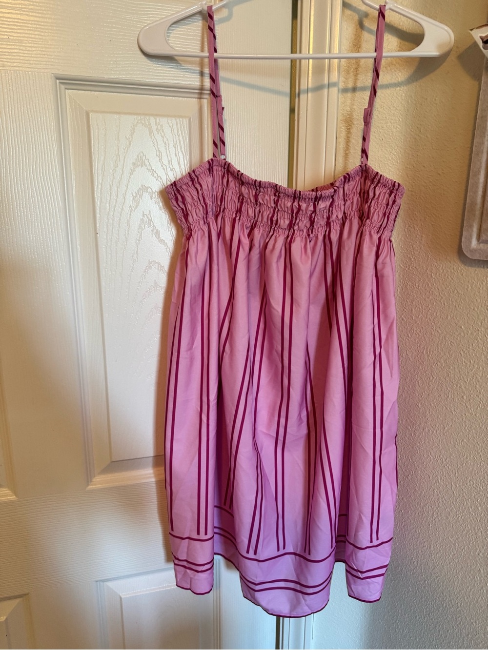 Pink Striped mini dress
